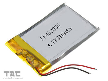 3.7 ولت 210 MAH لیتیوم یون پلیمر باتری، Gsp452035 Li - پلیمر باتری بسته
