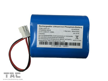 باتری قابل شارژ IFR26650 3.3Ah 2S1P 6.4V LiFePO4 با BMS