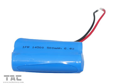 6.4V LiFePO4 Battery Pack 14500 500mAh برای نورپردازی های تزئینی