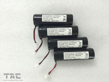 قابل شارژ باتری لیتیوم یون ICR18650 3.7V 2300mAh 8.5Wh برای چراغ دوچرخه