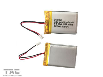 BIS 3.7V Li پلیمر باتری GSP753040 باتری لیتیوم 850mAH برای سیستم ایمنی خودرو مجهز شده