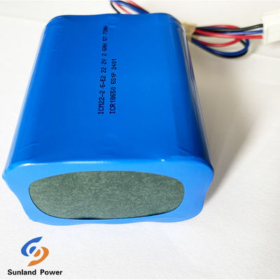 باتری لیتیوم اسپیکر ICR18650 6S1P 22.2V 2.6AH بسته باتری لیتیوم یون قابل شارژ