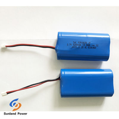 3باتری لیتیوم یون قابل شارژ ICR18650 1S2P با UL2054 برای لامپ