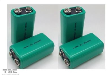 باتری های با ظرفیت بالا Ni MH باتری 9V 250mAh / باتری های قابل شارژ نیکل فلز هیدرید