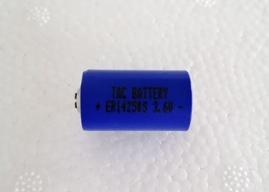 باتری لیتیوم ER14250 3.6V 1 / 2AA Li-Soci2 800mAh برای باتری با دمای بالا