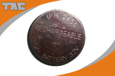 باتری قابل شارژ لیتیوم سکه سلولی LFR2450 80mAh 3.2V برای دامنه IOT