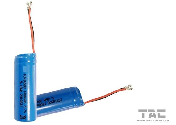 ICR18500 3.7V 1000mAh باتری لیتیوم یون سیلندر برای چراغ قوه قابل حمل