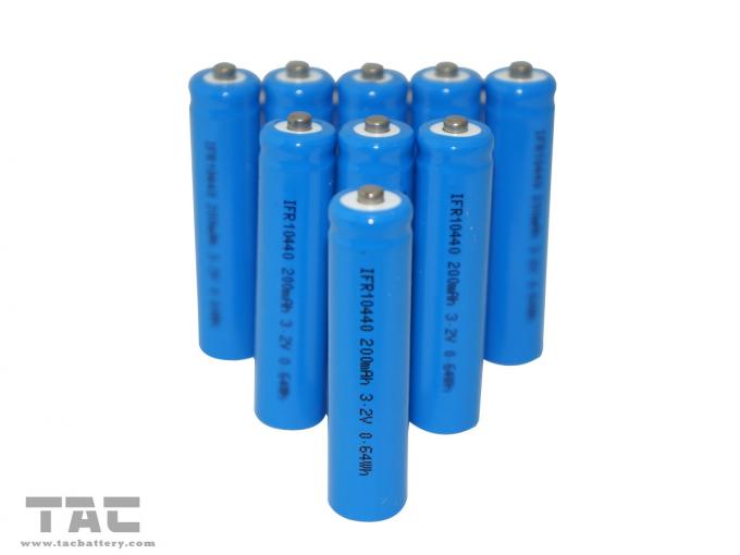 باتری لیتیوم یون 3.2V LiFePO4 باتری AAA / IFR10440 200mAh برای محصول خورشیدی