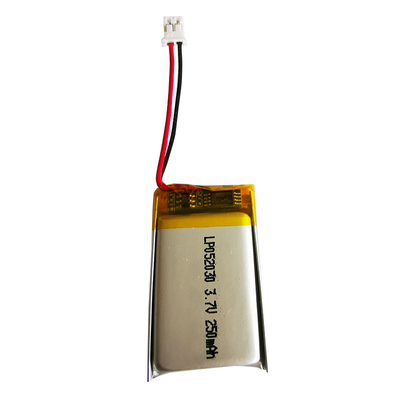 LP052030 3.7 ولت 250 میلی آمپر ساعتی پلیمر لیتیوم لیپو باتری قابل شارژ برای بلوتوث