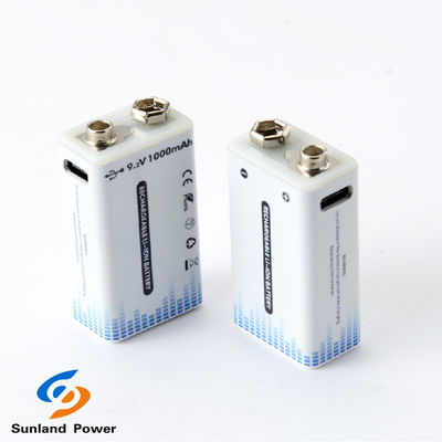 9 ولت باتری لیتیوم یون قابل شارژ قابل حمل USB C / Type C Connector