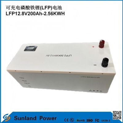 باتری 12V 200AH LiFePO4 با UN38.3 MSDS UL1642 گواهینامه بار مداوم 100A صفحه نمایش LCD