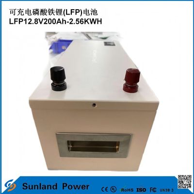 باتری 12V 200AH LiFePO4 با UN38.3 MSDS UL1642 گواهینامه بار مداوم 100A صفحه نمایش LCD