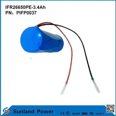 IFR26650PE-3.4Ah 3.2V LiFePO4 سلول باتری برای نور خورشیدی چراغ قوه دایره عمر 2000 بار