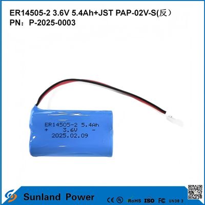 3.6V 5.4AH ER14505-2 باتری اصلی ولتاژ عملیاتی بالا و پایدار عمر طولانی