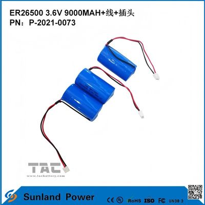 3.6V 9AH ER26500 باتری اصلی ولتاژ عملیاتی بالا و پایدار طول عمر قوی