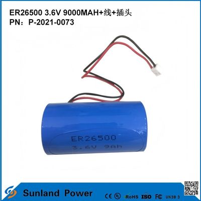 3.6V 9AH ER26500 باتری اصلی ولتاژ عملیاتی بالا و پایدار طول عمر قوی