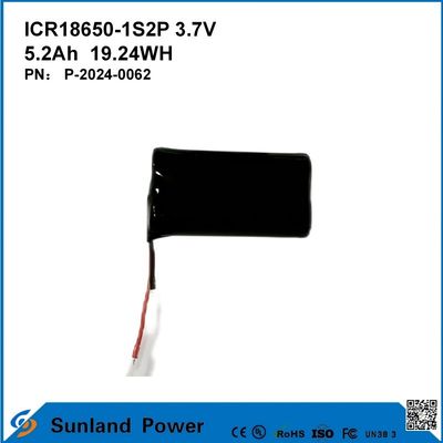 ICR18650-1S2P 3.7V 5.2AH 19.24WH باتری شارژ پذیر