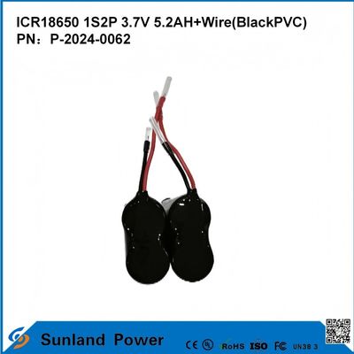 ICR18650-1S2P باتری برای امنیت چگالی انرژی بالا در زمینه های مختلف ابزار برق مصرف کننده الکترونیک وسایل نقلیه الکتریکی