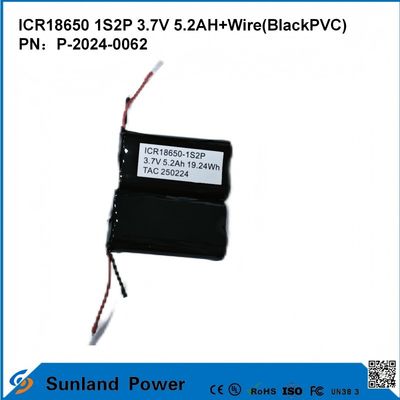 ICR18650-1S2P باتری برای امنیت چگالی انرژی بالا در زمینه های مختلف ابزار برق مصرف کننده الکترونیک وسایل نقلیه الکتریکی