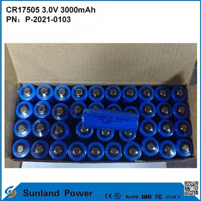 CR17505 3.0V 3000mAh برای ابزار هوشمند تجهیزات پزشکی حمل و نقل و لجستیک مبلمان هوشمند ظرفیت بالا عملکرد تخلیه پایدار ولتاژ خروجی عمر طولانی