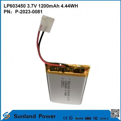GP603450 سلول برای الکترونیک مصرفی و کاربردهای پزشکی 1200mAh 3.7V UL & UN38.3 گواهی شده در انبار و قابل سفارشی