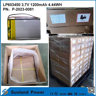GP603450 سلول برای الکترونیک مصرفی و کاربردهای پزشکی 1200mAh 3.7V UL & UN38.3 گواهی شده در انبار و قابل سفارشی