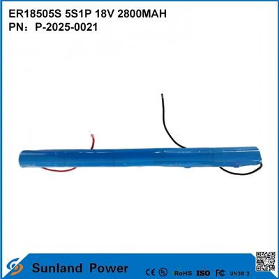 ER18505S 5S1P 18V 2800MAH باتری مقاوم در برابر دمای بالا با ظرفیت بالا