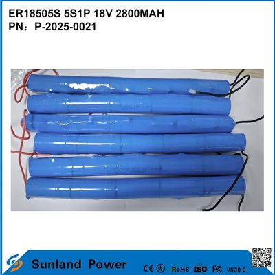 ER18505S 5S1P 18V 2800MAH باتری مقاوم در برابر دمای بالا با ظرفیت بالا