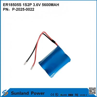 ER18505S 1S2P 3.6V 5600MAH باتری مقاوم در برابر دمای بالا با ظرفیت بالا