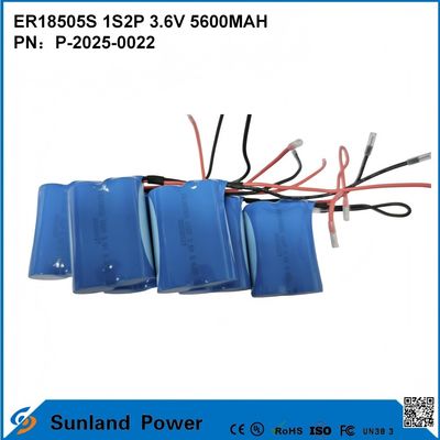 ER18505S 1S2P 3.6V 5600MAH باتری مقاوم در برابر دمای بالا با ظرفیت بالا