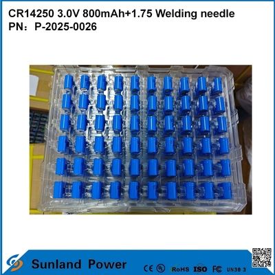 CR14250 3.0V 800mAh + 1.75 سوزن جوشکاری می تواند برای کنتورهای هوشمند، کنتورهای آب، کنتورهای برق، کنتورهای گاز، پشتیبان گیری حافظه، حافظه CMOS، ساعت های زمان واقعی RTC، سنسورهای هشدار بی سیم استفاده شود.