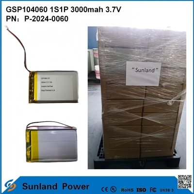 GSP104060 باتری پلیمر لیتیوم به طور گسترده ای در بانک های برق، هدفون های بلوتوث و بلندگوهای بلوتوث با چرخه عمر 500 ₹ 2500 شارژ / تخلیه استفاده می شود