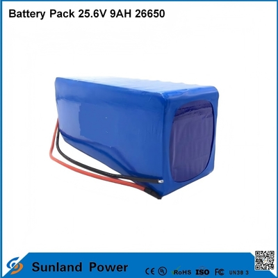باتری لیتیوم یون موتورسیکلت LiFePO4 باتری بسته 25.6V 9AH 26650