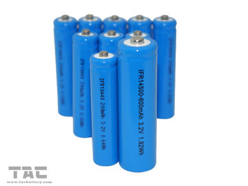 آبی PVC 3.2V LiFePO4 باتری AA 14500 600mah برای لامپ خورشیدی و LED