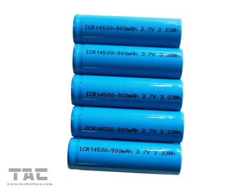 باتری سیلندری قابل شارژ یون لیتیوم AA 3.7V 14500 برای خورشیدی
