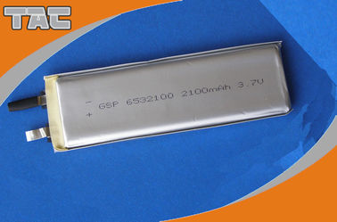 GSP6532100 3.7V 2100mAh سلول های باتری لیتیوم یون پلیمر