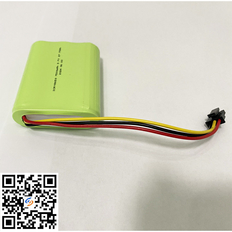 18650 باتری لیتیوم یون 1S3P 3.7V 7500mAh باتری لیتیوم یون بسته های باتری UL2054 گواهی عبور