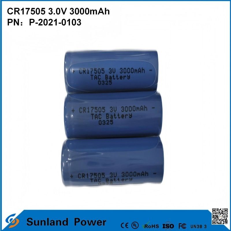 CR17505 3.0V 3000mAh برای ابزار هوشمند تجهیزات پزشکی حمل و نقل و لجستیک مبلمان هوشمند ظرفیت بالا عملکرد تخلیه پایدار ولتاژ خروجی عمر طولانی