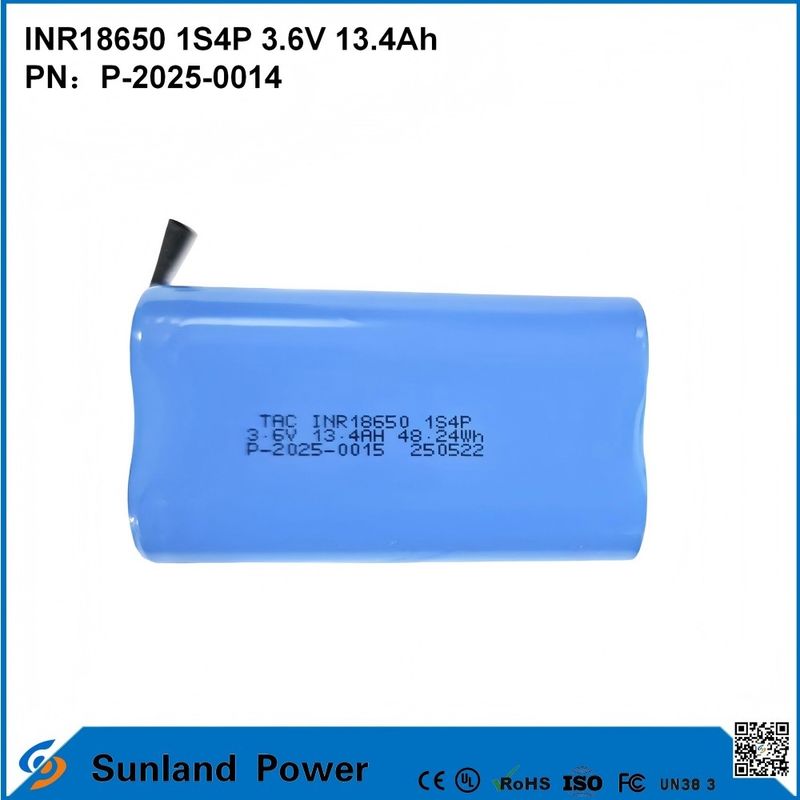 INR18650 1S4P3.6V 13.4Ah ترکیب کامل ظرفیت بالا و ولتاژ بالا