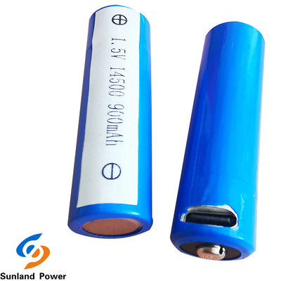 باتری لیتیوم یونی استوانه ای ODM REACH ICR14500 1.5V 900MAH