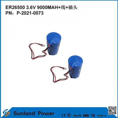 3.6V 9AH ER26500 باتری اصلی ولتاژ عملیاتی بالا و پایدار طول عمر قوی