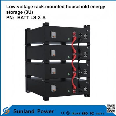 3U ولتاژ پایین کنترل هوشمند خانه ذخیره انرژی همه در یک بتلر LiFePO4 51.2V 50A 5120Wh16S1P باتری LFP پرزماتیک با پوسته آلومینیومی 3.2V / 100Ah عمر چرخه 4000 چرخه
