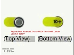 Rayovac Extra Advanced Zinc Air PR536 1.4v 85mAh باتری سلول سکه لیتیوم