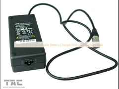 36 ولت یا 43.8 ولت شارژر باتری قابل حمل 2A با پلاگین بریتانیا برای دوچرخه های الکترونیکی