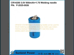 CR14250 3.0V 800mAh + 1.75 سوزن جوشکاری می تواند برای کنتورهای هوشمند، کنتورهای آب، کنتورهای برق، کنتورهای گاز، پشتیبان گیری حافظه، حافظه CMOS، ساعت های زمان واقعی RTC، سنسورهای هشدار بی سیم استفاده شود.
