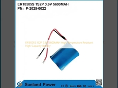 ER18505S 1S2P 3.6V 5600MAH باتری با ظرفیت بالا و مقاوم در برابر دمای بالا