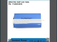 INR21700 1S2P 3.6V 10Ah باتری تخلیه با سرعت بالا برای دستگاه های با تقاضای قدرت بالا