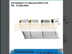 باتری 602030 3.7V 300mAh + ZHR1.5-2P از طراحی بسیار نازک سازگاری انعطاف پذیر برای انواع دستگاه های هوشمند کوچک گوشی های گوشی بلوتوث دستگاه های پوشیدنی و تجهیزات پزشکی قابل حمل