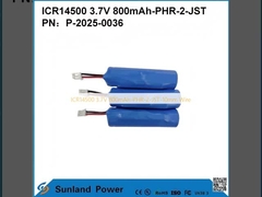 ICR14500 3.7V 800mAh-PHR-2-JST-10mm سیم